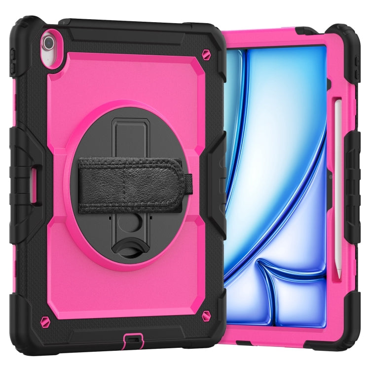 Turntable Holder Silicone Hybrid PC Tablet Case with Shoulder Strap, For iPad Air 11 2025 / 2024�...