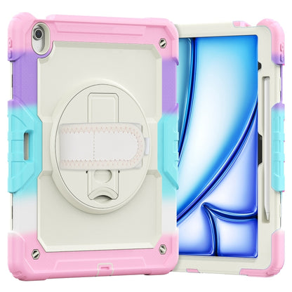 Turntable Holder Silicone Hybrid PC Tablet Case with Shoulder Strap, For iPad Air 11 2025 / 2024�...