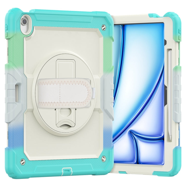 Turntable Holder Silicone Hybrid PC Tablet Case with Shoulder Strap, For iPad Air 11 2025 / 2024�...