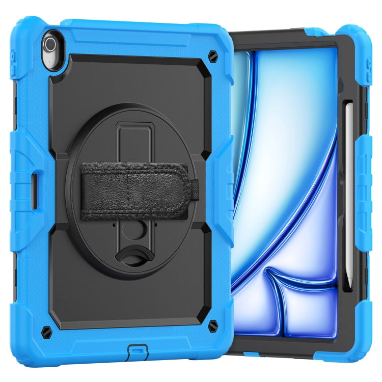 Turntable Holder Silicone Hybrid PC Tablet Case with Shoulder Strap, For iPad Air 11 2025 / 2024�...