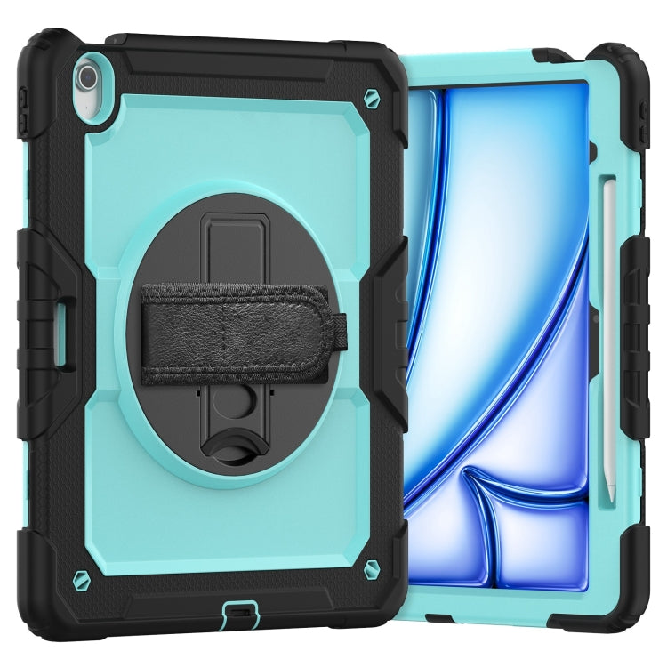 Turntable Holder Silicone Hybrid PC Tablet Case with Shoulder Strap, For iPad Air 11 2025 / 2024�...