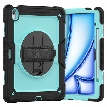 Turntable Holder Silicone Hybrid PC Tablet Case with Shoulder Strap, For iPad Air 11 2025 / 2024�...