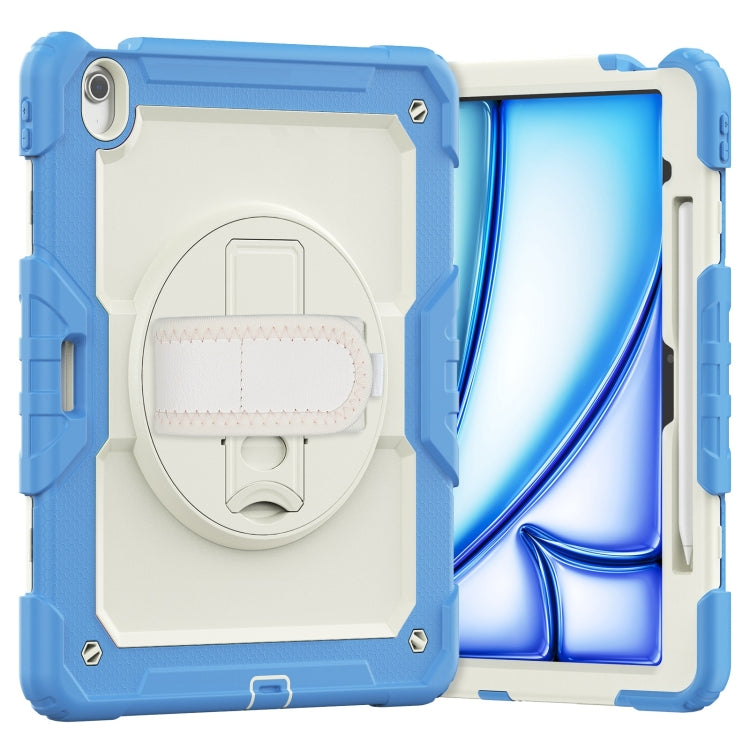 Turntable Holder Silicone Hybrid PC Tablet Case with Shoulder Strap, For iPad Air 11 2025 / 2024�...