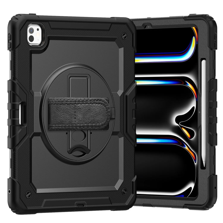 Turntable Holder Silicone Hybrid PC Tablet Case with Shoulder Strap, For iPad Air 11 2025 / 2024�...