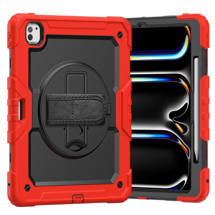 Turntable Holder Silicone Hybrid PC Tablet Case with Shoulder Strap, For iPad Air 11 2025 / 2024�...