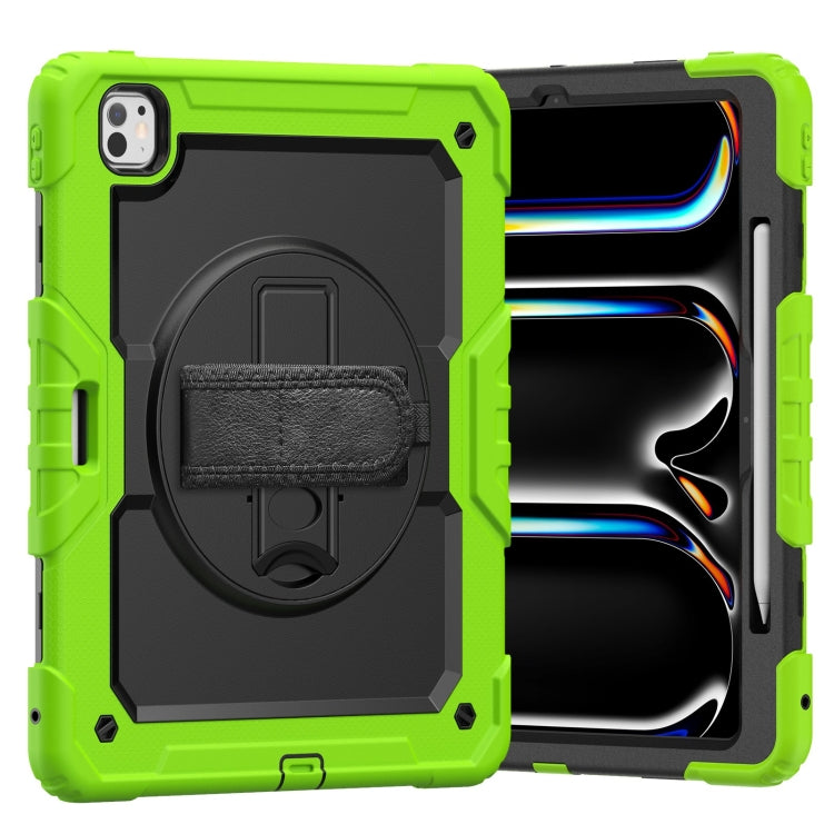 Turntable Holder Silicone Hybrid PC Tablet Case with Shoulder Strap, For iPad Air 11 2025 / 2024�...