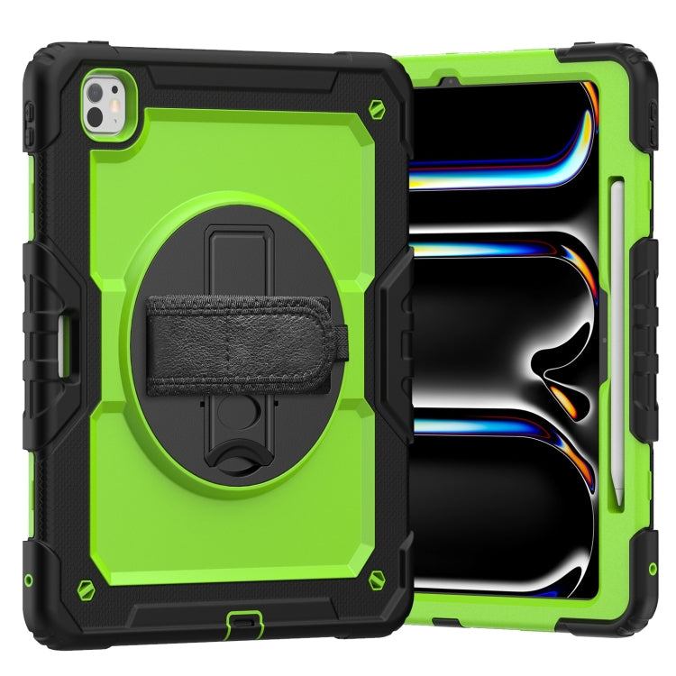 Turntable Holder Silicone Hybrid PC Tablet Case with Shoulder Strap, For iPad Air 11 2025 / 2024�...