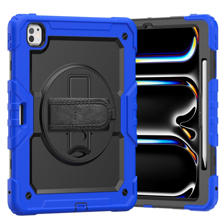 Turntable Holder Silicone Hybrid PC Tablet Case with Shoulder Strap, For iPad Air 11 2025 / 2024�...