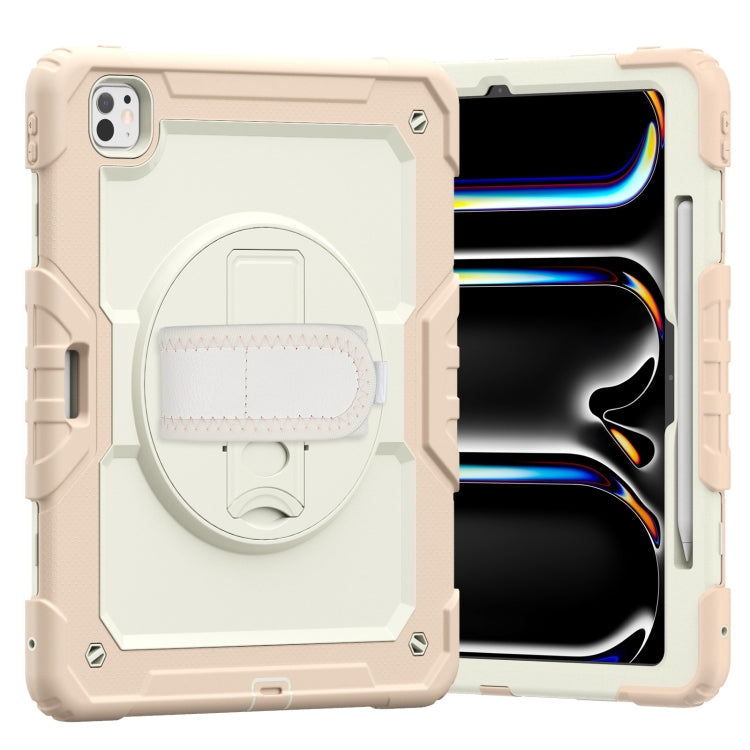 Turntable Holder Silicone Hybrid PC Tablet Case with Shoulder Strap, For iPad Air 11 2025 / 2024�...