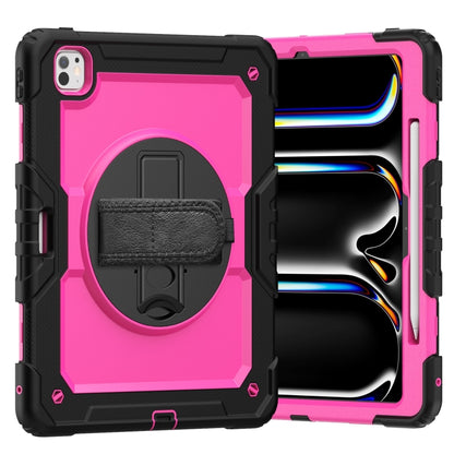 Turntable Holder Silicone Hybrid PC Tablet Case with Shoulder Strap, For iPad Air 11 2025 / 2024�...