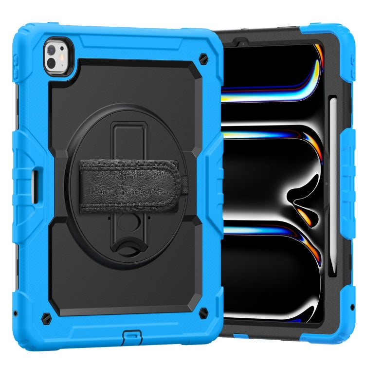 Turntable Holder Silicone Hybrid PC Tablet Case with Shoulder Strap, For iPad Air 11 2025 / 2024�...