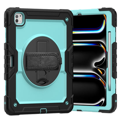 Turntable Holder Silicone Hybrid PC Tablet Case with Shoulder Strap, For iPad Air 11 2025 / 2024�...