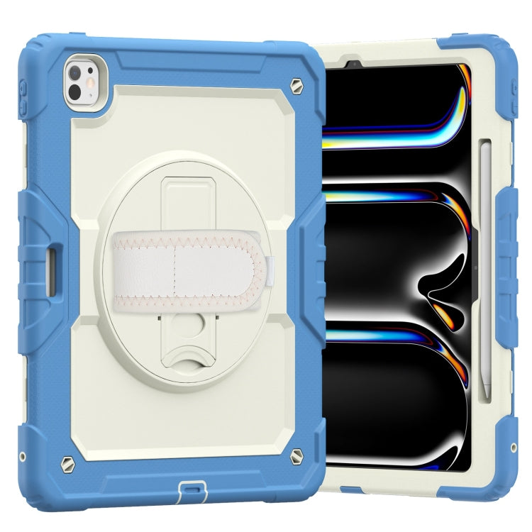 Turntable Holder Silicone Hybrid PC Tablet Case with Shoulder Strap, For iPad Air 11 2025 / 2024�...