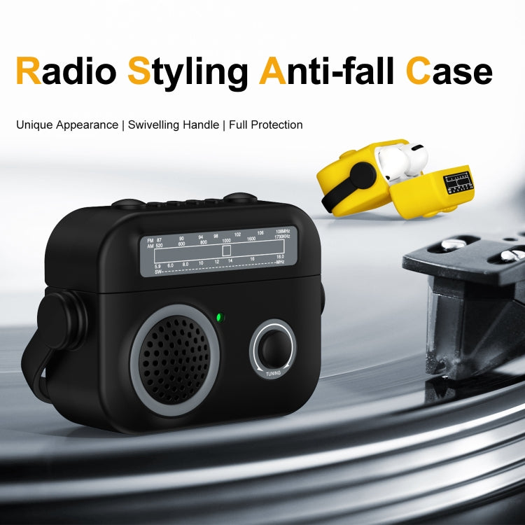 Radio Style Wireless Bluetooth Earphones Shockproof Protective Case, For AirPods Pro 2�����������...