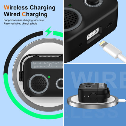 Radio Style Wireless Bluetooth Earphones Shockproof Protective Case, For AirPods Pro 2�����������...