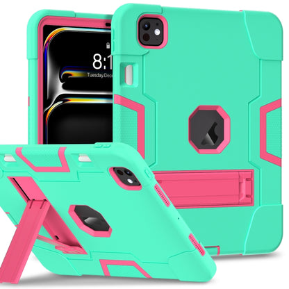 Contrast Color Silicone Acrylic PC Tablet Case with Holder
