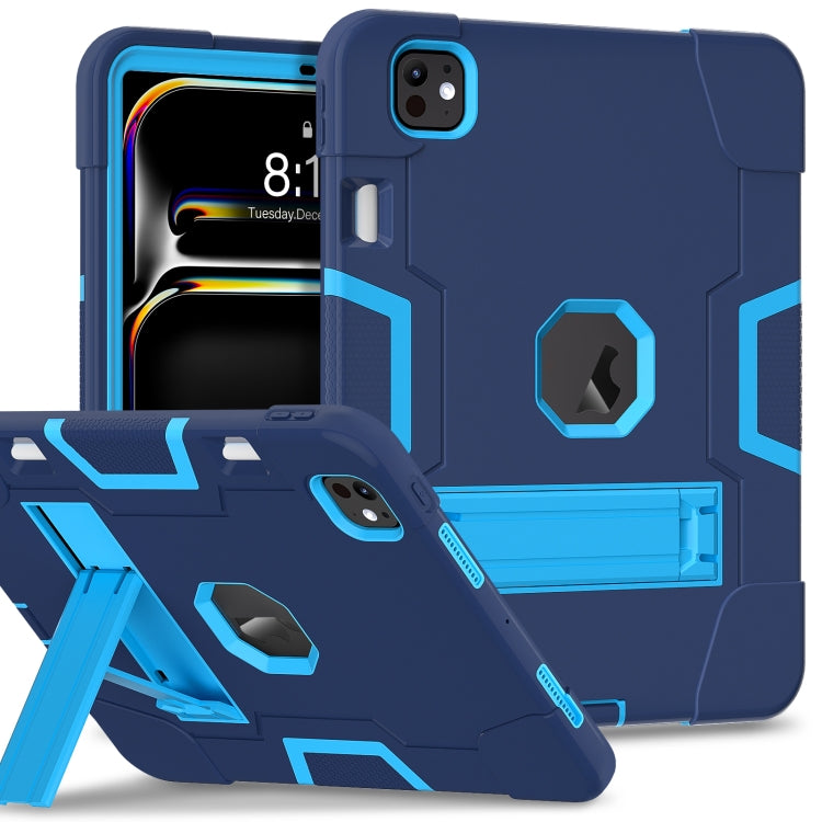 Contrast Color Silicone Acrylic PC Tablet Case with Holder