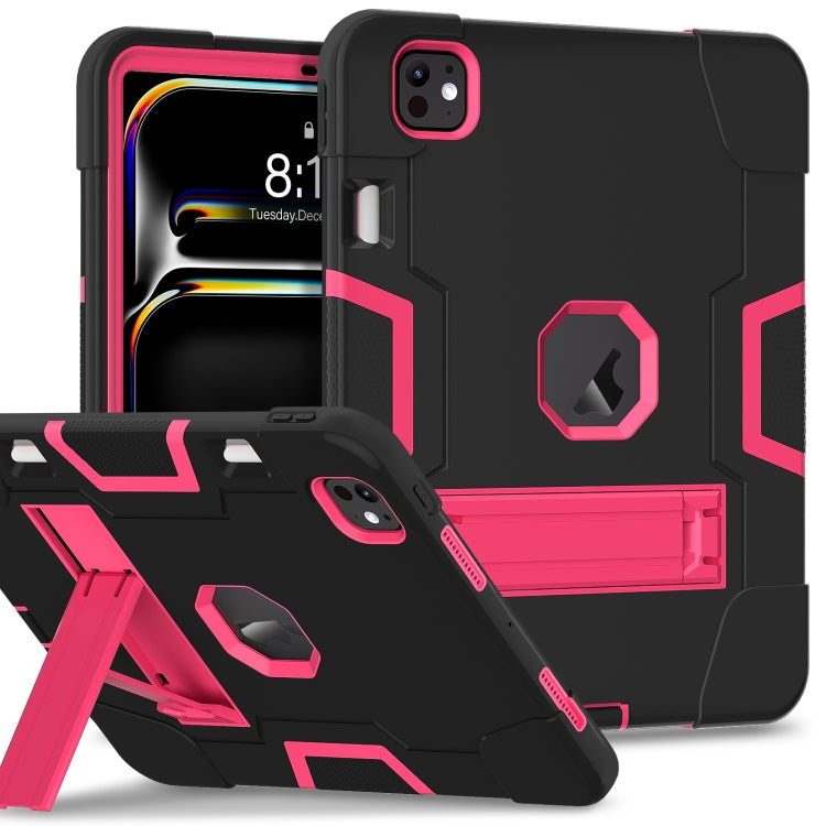 Contrast Color Silicone Acrylic PC Tablet Case with Holder