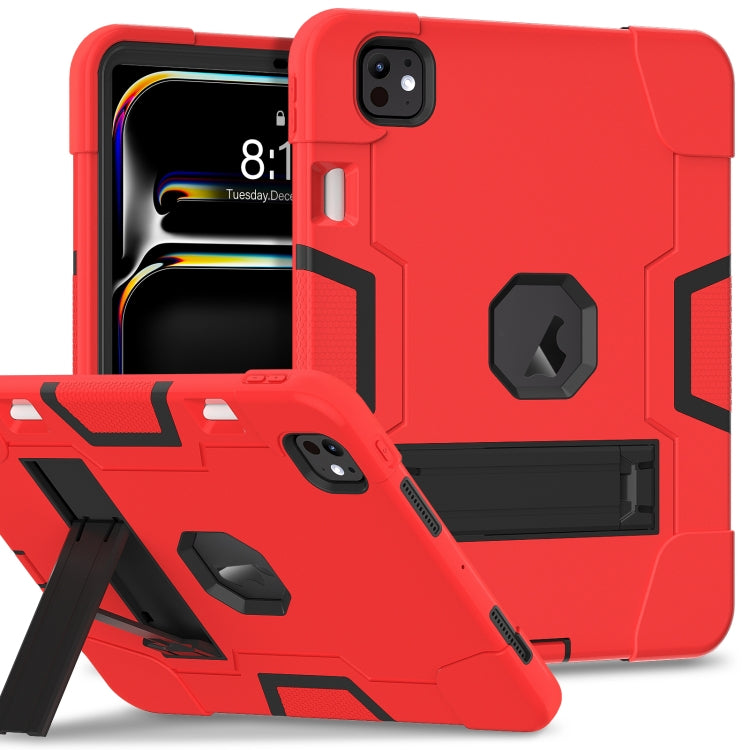 Contrast Color Silicone Acrylic PC Tablet Case with Holder