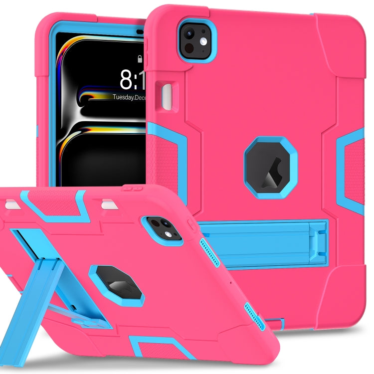 Contrast Color Silicone Acrylic PC Tablet Case with Holder