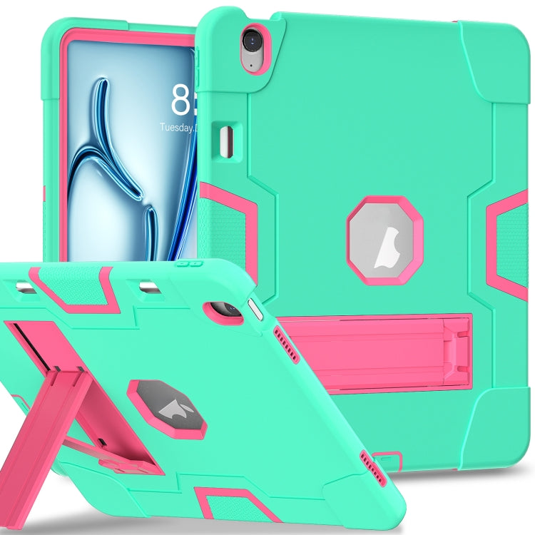 Contrast Color Silicone Acrylic PC Tablet Case with Holder, For iPad Air 13 2025 / 2024����������...