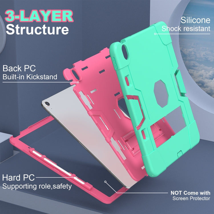 Contrast Color Silicone Acrylic PC Tablet Case with Holder, For iPad Air 13 2025 / 2024����������...