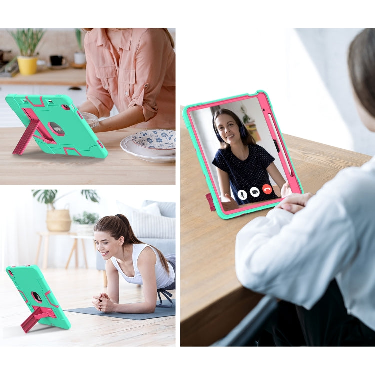 Contrast Color Silicone Acrylic PC Tablet Case with Holder