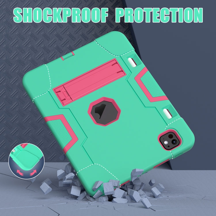 Contrast Color Silicone Acrylic PC Tablet Case with Holder