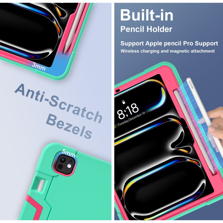 Contrast Color Silicone Acrylic PC Tablet Case with Holder