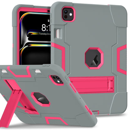 Contrast Color Silicone Acrylic PC Tablet Case with Holder