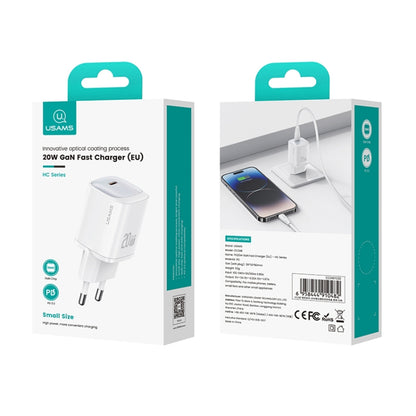 USAMS CC248 20W USB-C / Type-C GaN Fast Charger, EU Plug, CC248