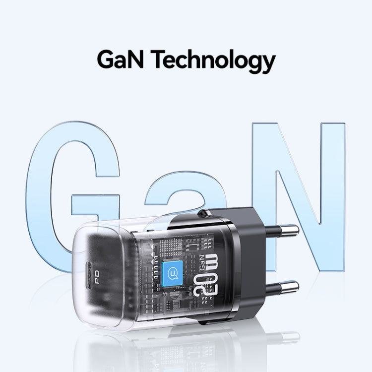 USAMS CC248 20W USB-C / Type-C GaN Fast Charger, EU Plug, CC248