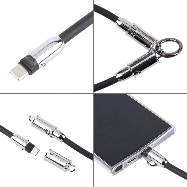 USB-C / Type-C to Type-C Data Cable Phone Anti-lost Short Lanyard, Length: 30cm, Type-C to Type-C