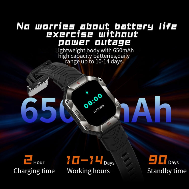 KR80 2.0 inch BT5.1 IP67 Sport Smart Watch