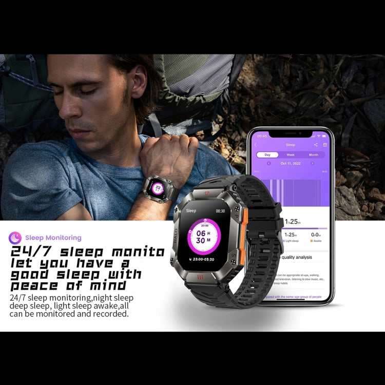 KR80 2.0 inch BT5.1 IP67 Sport Smart Watch