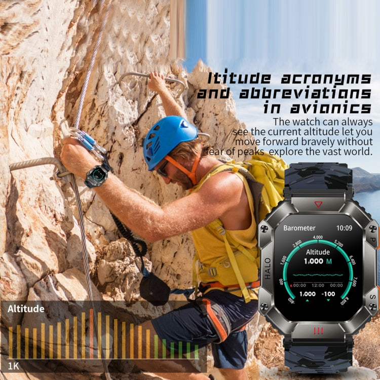 KR80 2.0 inch BT5.1 IP67 Sport Smart Watch
