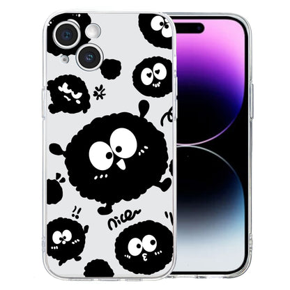 Colored Drawing Pattern Transparent TPU Phone Case, For iPhone 14, For iPhone 14 Pro�������������...