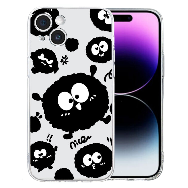 Colored Drawing Pattern Transparent TPU Phone Case, For iPhone 16 Pro Max, For iPhone 16 Pro�����...