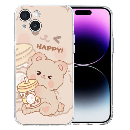 Colored Drawing Pattern Transparent TPU Phone Case, For iPhone 16 Pro Max, For iPhone 16 Pro�����...