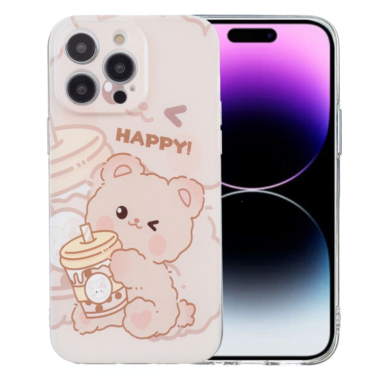 Colored Drawing Pattern Transparent TPU Phone Case, For iPhone 14, For iPhone 14 Pro�������������...