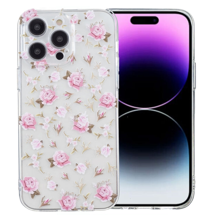 Colored Drawing Pattern Transparent TPU Phone Case, For iPhone 14, For iPhone 14 Pro�������������...