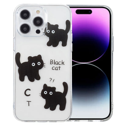 Colored Drawing Pattern Transparent TPU Phone Case, For iPhone 14, For iPhone 14 Pro�������������...