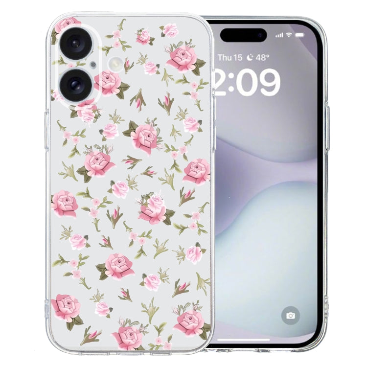 Colored Drawing Pattern Transparent TPU Phone Case, For iPhone 16 Pro Max, For iPhone 16 Pro�����...