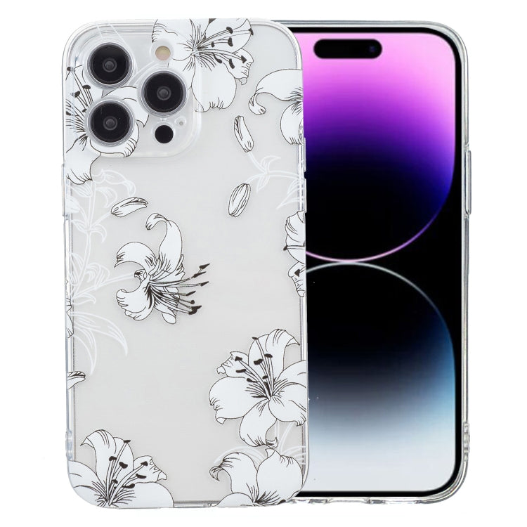 Colored Drawing Pattern Transparent TPU Phone Case, For iPhone 16 Pro Max, For iPhone 16 Pro�����...