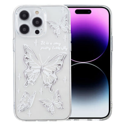 Colored Drawing Pattern Transparent TPU Phone Case, For iPhone 16 Pro Max, For iPhone 16 Pro�����...