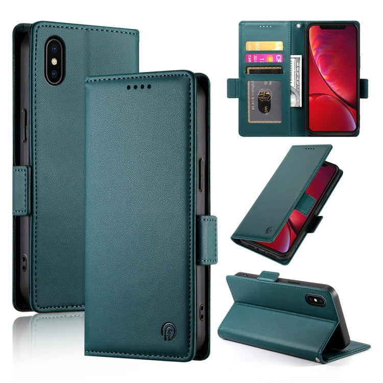 Side Buckle Magnetic Frosted Leather Phone Case