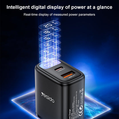 Yesido YC68 20W USB-C / Type-C + USB Digital Display Charger