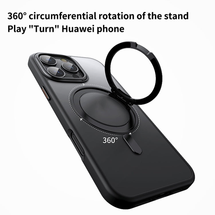 360 Rotating MagSafe Magnetic Frosted Phone Case, For iPhone 16 Pro Max, For iPhone 16 Pro�������...