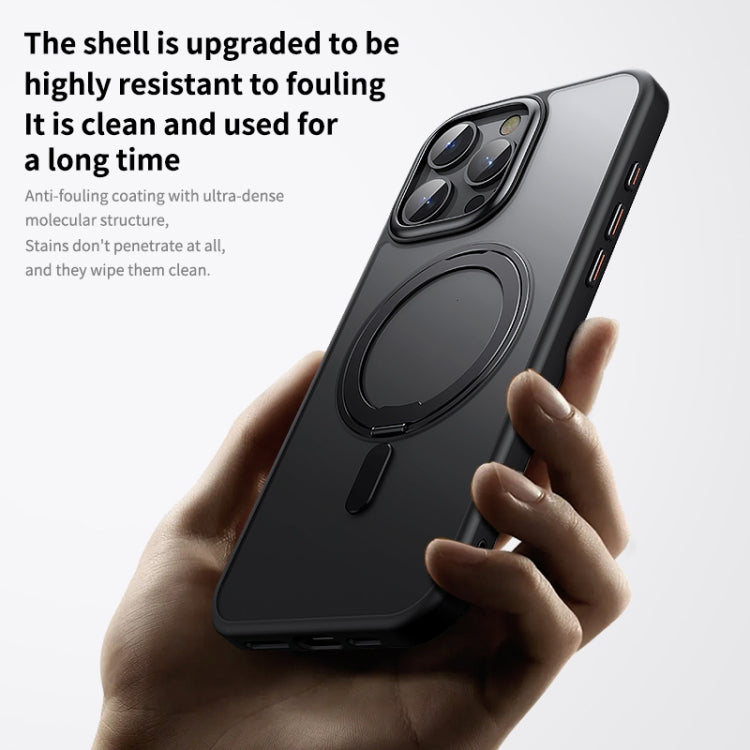 360 Rotating MagSafe Magnetic Frosted Phone Case, For iPhone 16 Pro Max, For iPhone 16 Pro�������...