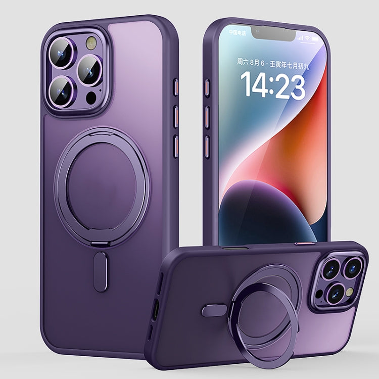 360 Rotating MagSafe Magnetic Frosted Phone Case, For iPhone 16 Pro Max, For iPhone 16 Pro�������...
